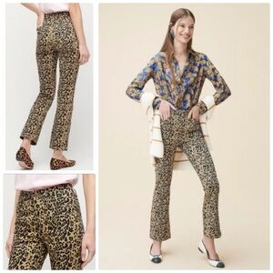 J. Crew kick out crop pants in leopard print - 28 nwt